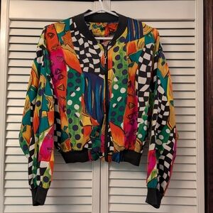 Colorful Geometric 1990s Jacket